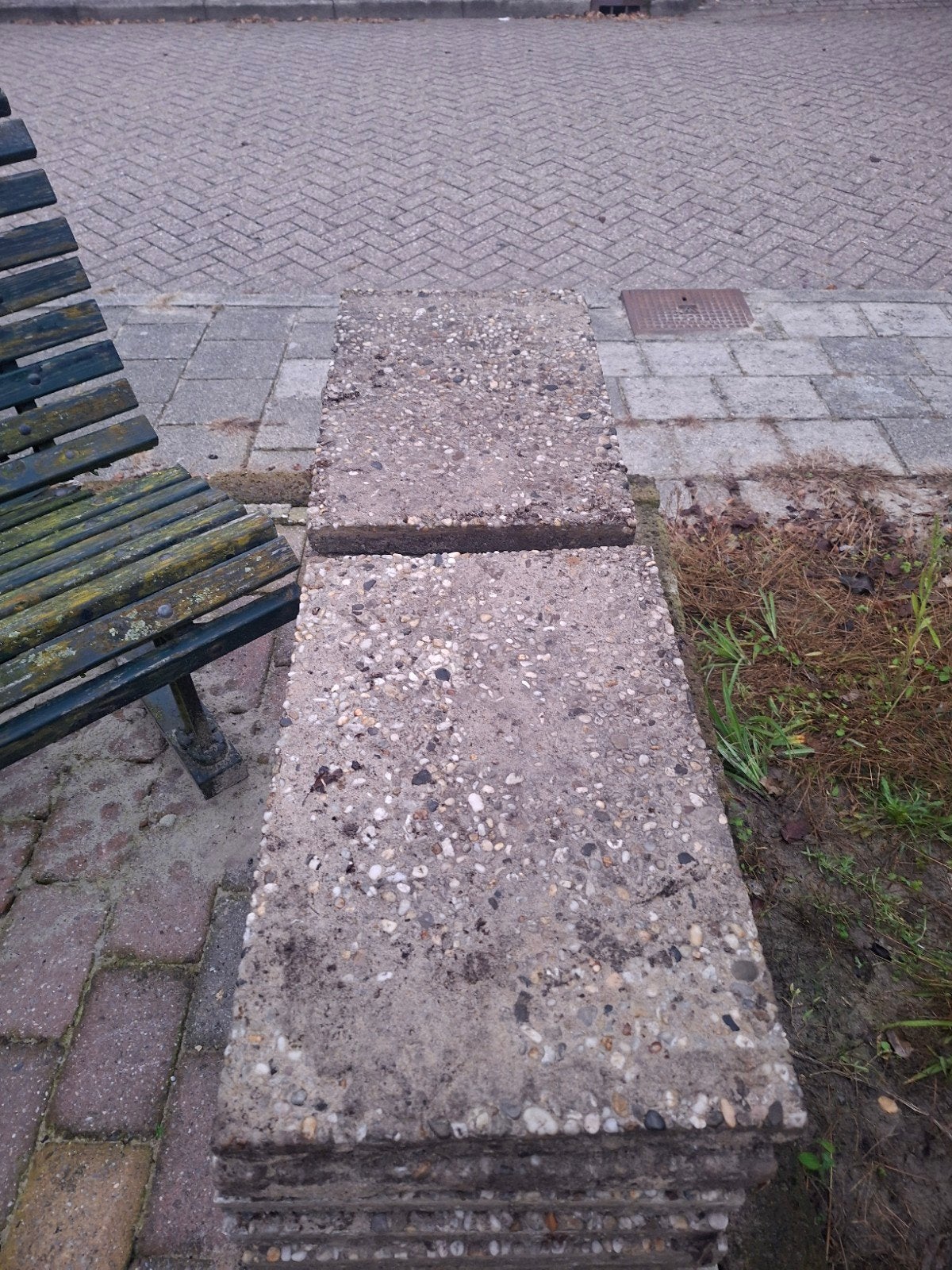 grind tegels, Tuin en Terras, Ophalen, Gebruikt, Grijs