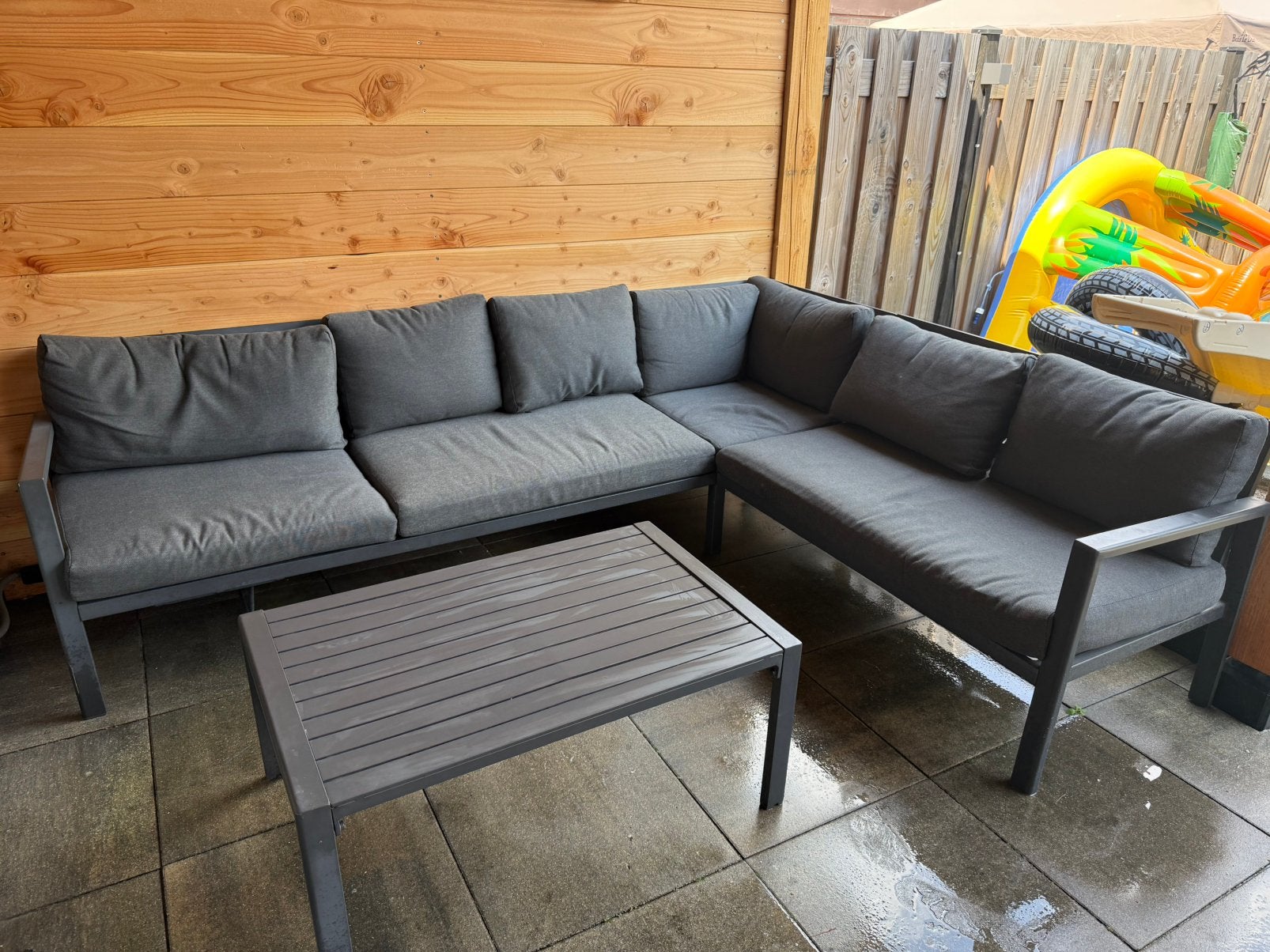 Loungeset grijs Lexington, Ophalen, Zo goed als nieuw, Aluminium