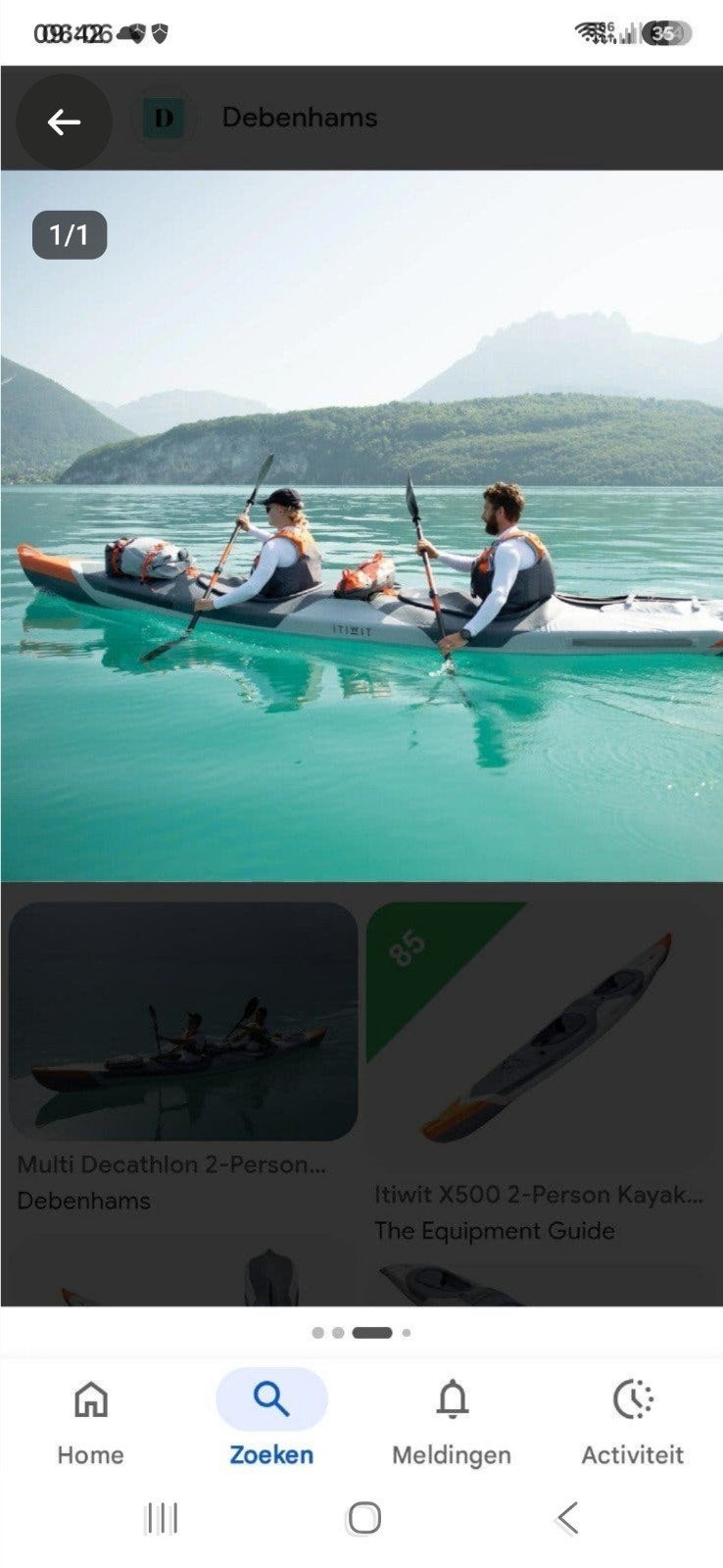 2 persoons dropstitch kano, als nieuw!, Watersport en Boten, Ophalen, Zo goed als nieuw, Twee personen, Opblaasbaar