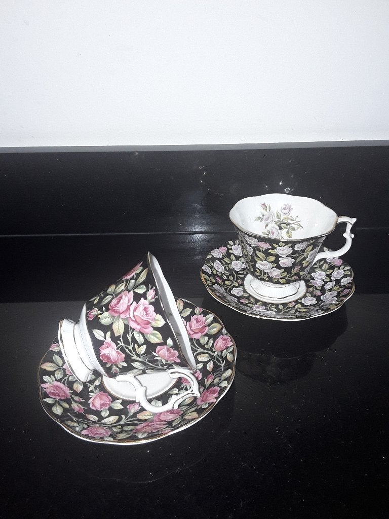 2 Royal albert kop en schotels Merrie of England Trentham, Verzenden