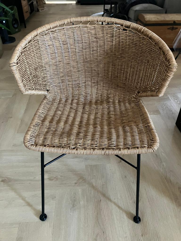 Stoelen kunststof rotan, Huis en Inrichting, Stoelen, Ophalen, Kunststof, Bruin, Zo goed als nieuw