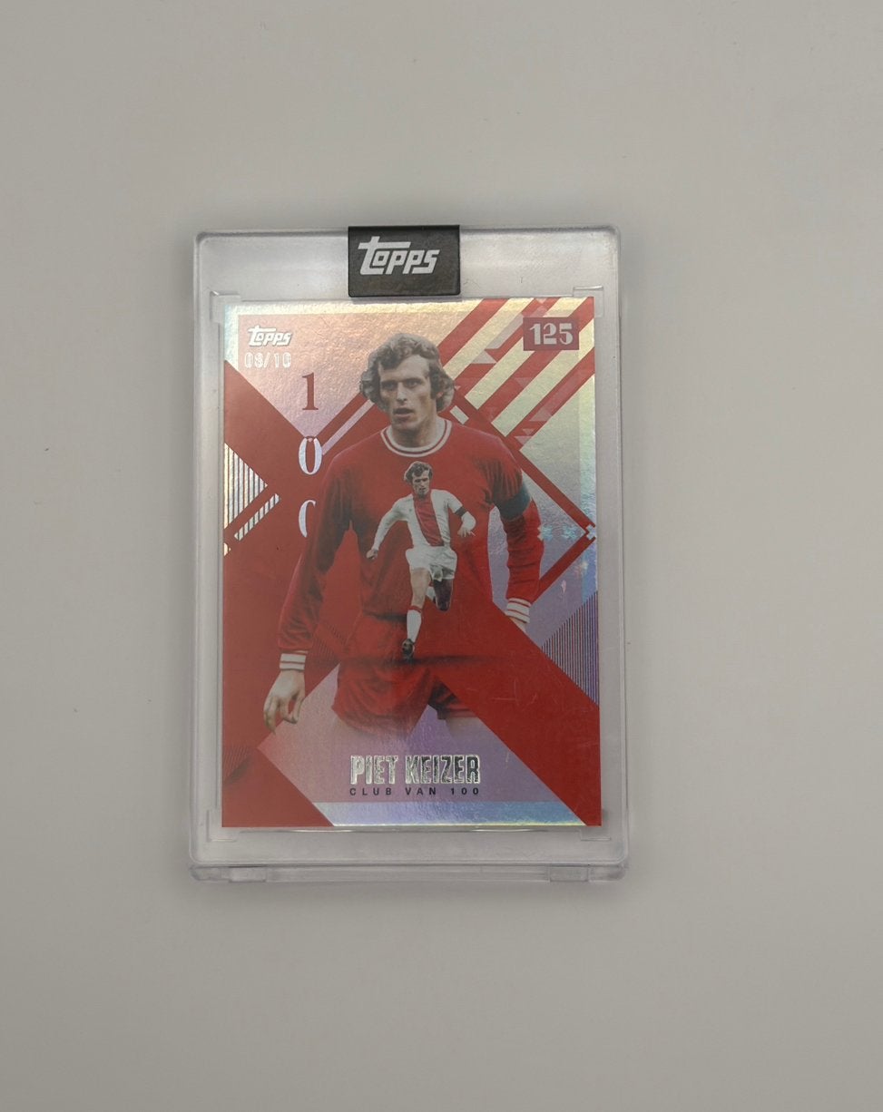 Piet Keizer Topps Ajax 125 jaar club van 100 /10, Ophalen of Verzenden, Zo goed als nieuw, Plaatje
