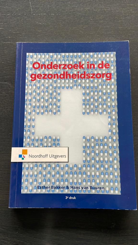 Onderzoek in de gezondheidszorg - Esther Bakker, Boeken, Esther Bakker; Hans van Buuren, Ophalen of Verzenden, Zo goed als nieuw