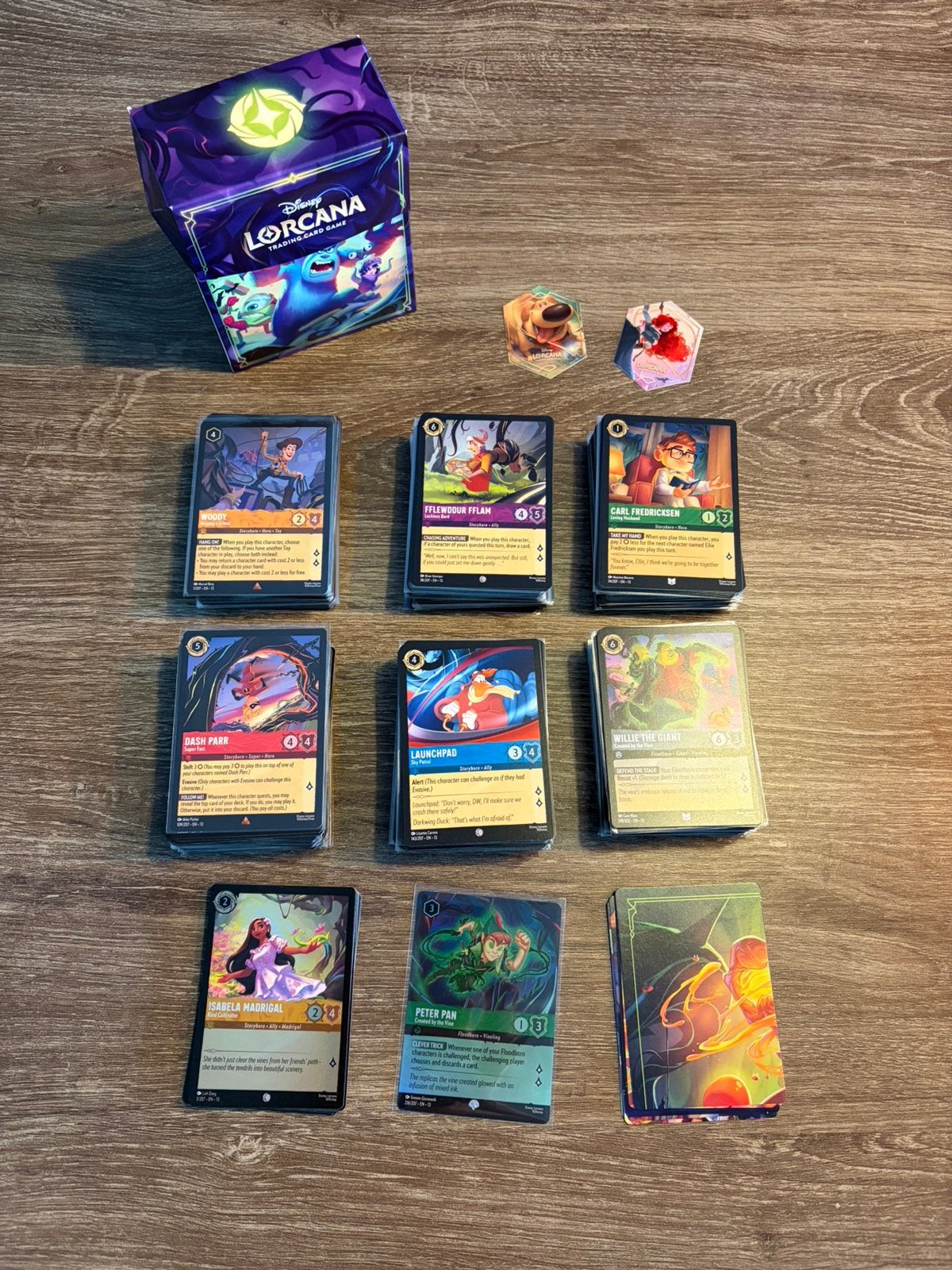 Mooie Lorcana “Attack of the Vine!” Bulk + prerelease kit, Ophalen of Verzenden, Zo goed als nieuw, Meerdere kaarten, Foil