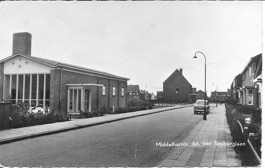 Middelharnis  Jul. van Stolberglaan., Ophalen of Verzenden, 1960 tot 1980, Ongelopen, Zeeland