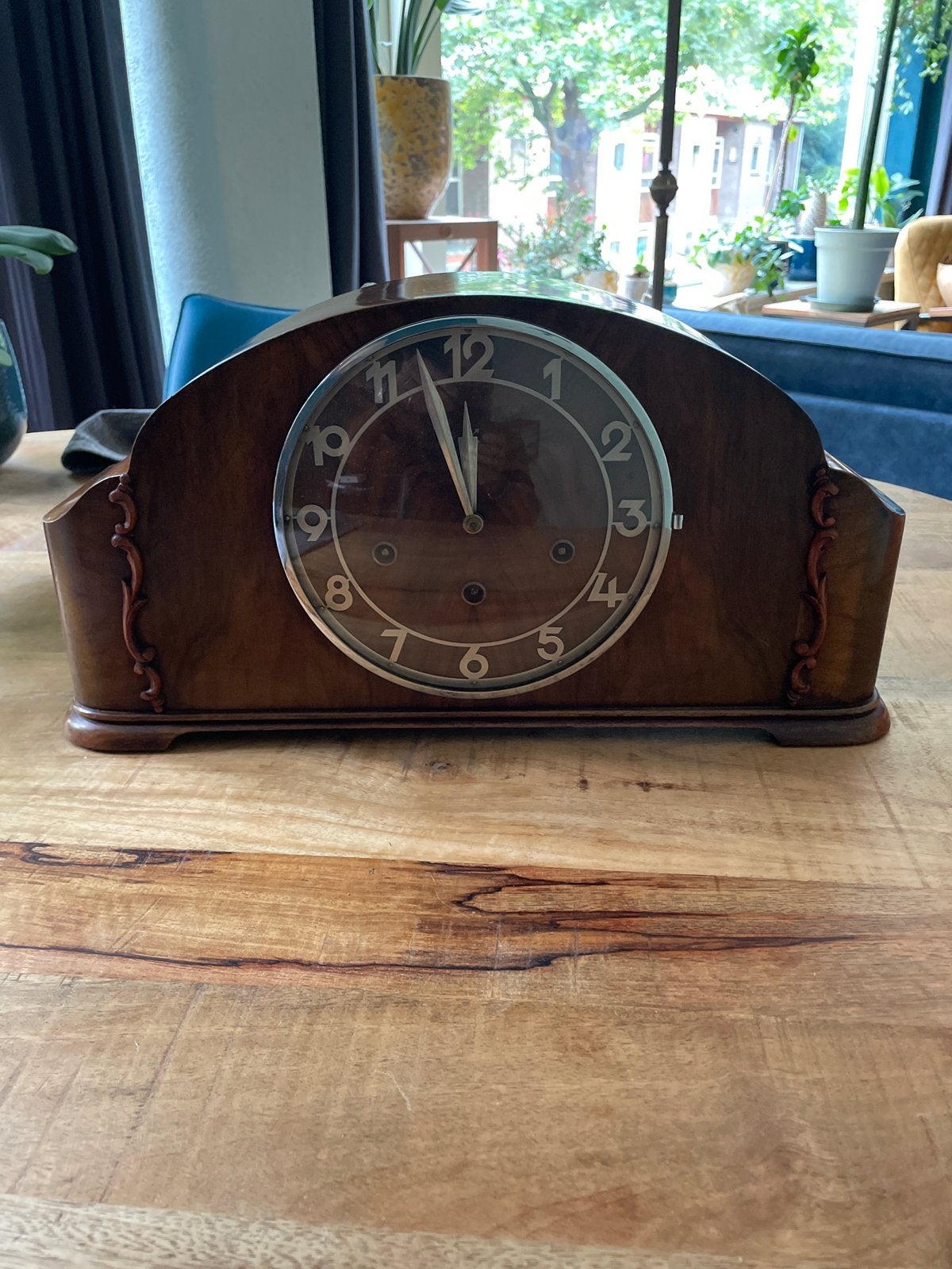Antieke H.A.U. tafelklok - Art Deco stijl, Antiek en Kunst, Ophalen