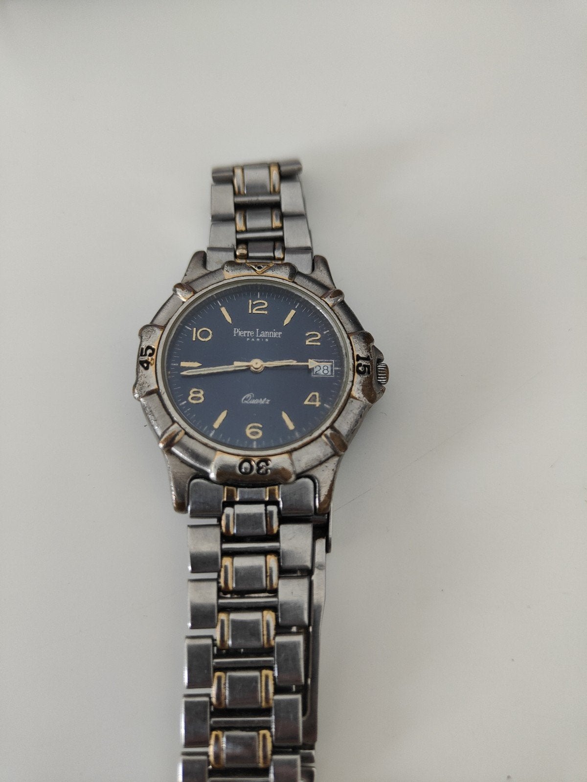 Vintage Pierre Lannier horloge, Overige merken, Staal, Gebruikt, Staal