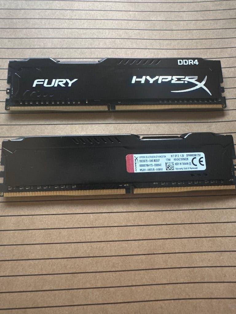8gb Kingston Fury ram geheugen, DDR4, Ophalen of Verzenden, Zo goed als nieuw, Desktop