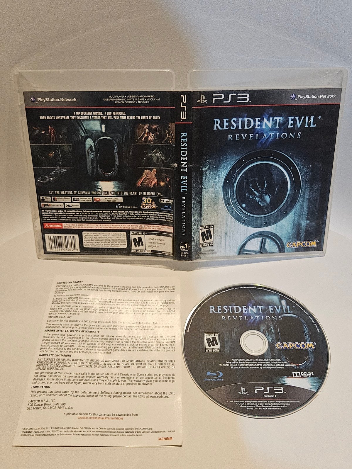 Resident Evil Revelations PS3, Spelcomputers en Games, Avontuur en Actie, Vanaf 18 jaar, 1 speler, Ophalen of Verzenden