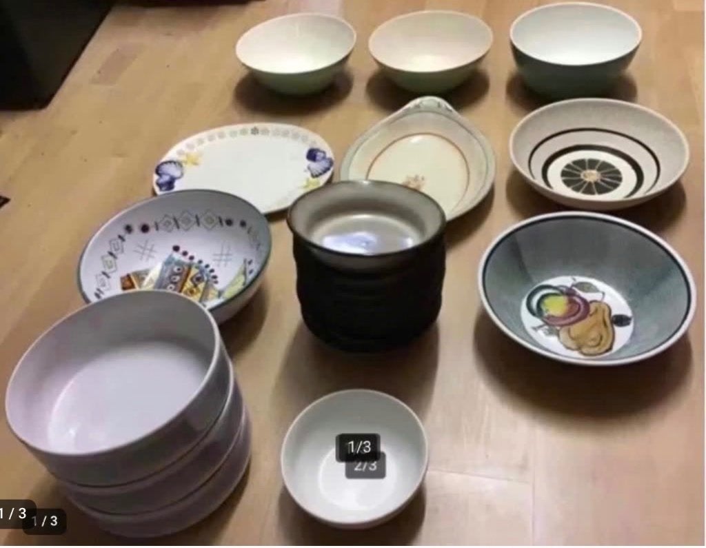 Diverse aardewerk/porseleinen/glazen schalen, Huis en Inrichting, Woonaccessoires | Schalen en Manden, Zo goed als nieuw, Schaal