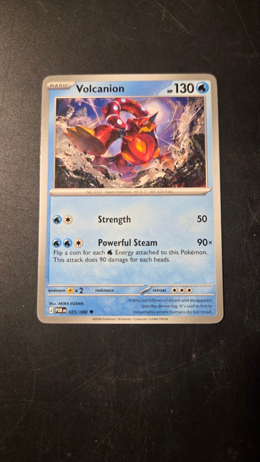 Volcanion 025/088 Pokémon kaart - Perfecte staat, Verzenden, Zo goed als nieuw, Losse kaart