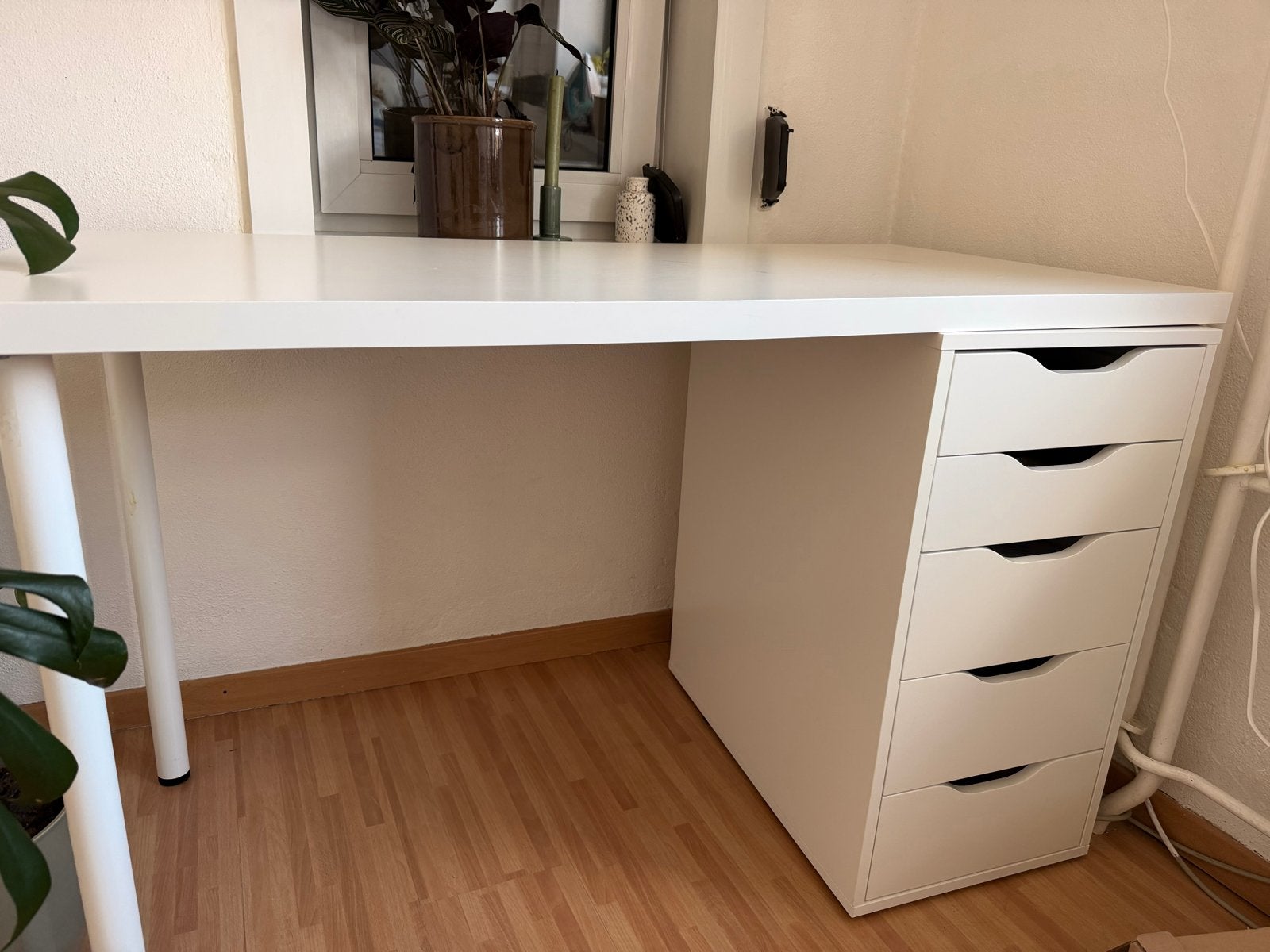 IKEA Lagkapten/Alex bureau met lades, Ophalen, Gebruikt, Met lades, Spaanplaat of MDF