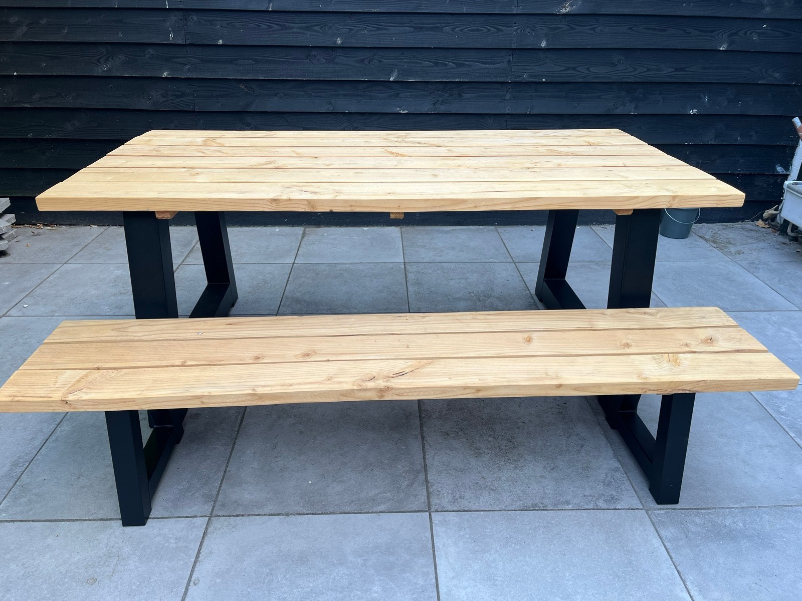Nieuwe Douglas tuinset 2x1m met tuinbank, Ophalen, Nieuw, Hout, Bank