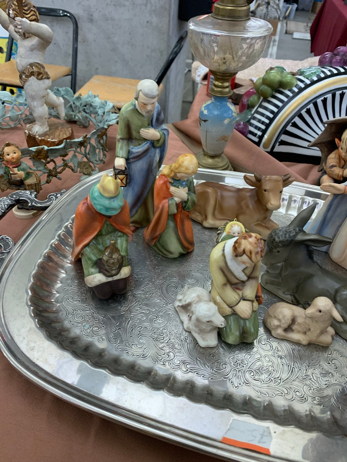 Goebel Kerststal Beeldjes Set - Jozef, Maria, Wijzen, Dieren, T, Ophalen of Verzenden, Zo goed als nieuw, N