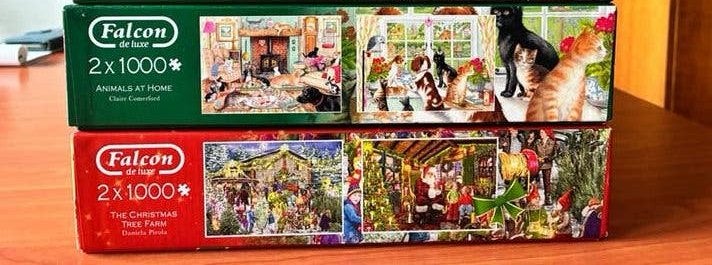 2 Falcon puzzels (3 puzzels), Ophalen of Verzenden, 500 t/m 1500 stukjes, Zo goed als nieuw