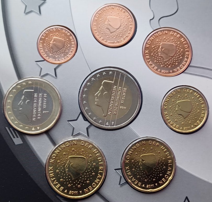 Nationale jaarset Nederland 2011 BU, Verzenden, Koningin Beatrix, Euro's, Setje