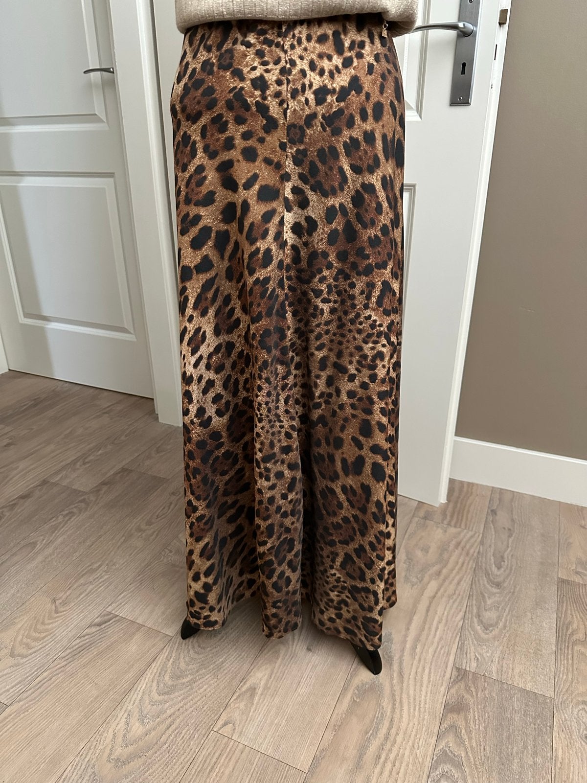 H&M Leopard Print Maxi Rok Maat L - Nieuw, Bruin, Maat 42/44 (L), Nieuw, Ophalen of Verzenden