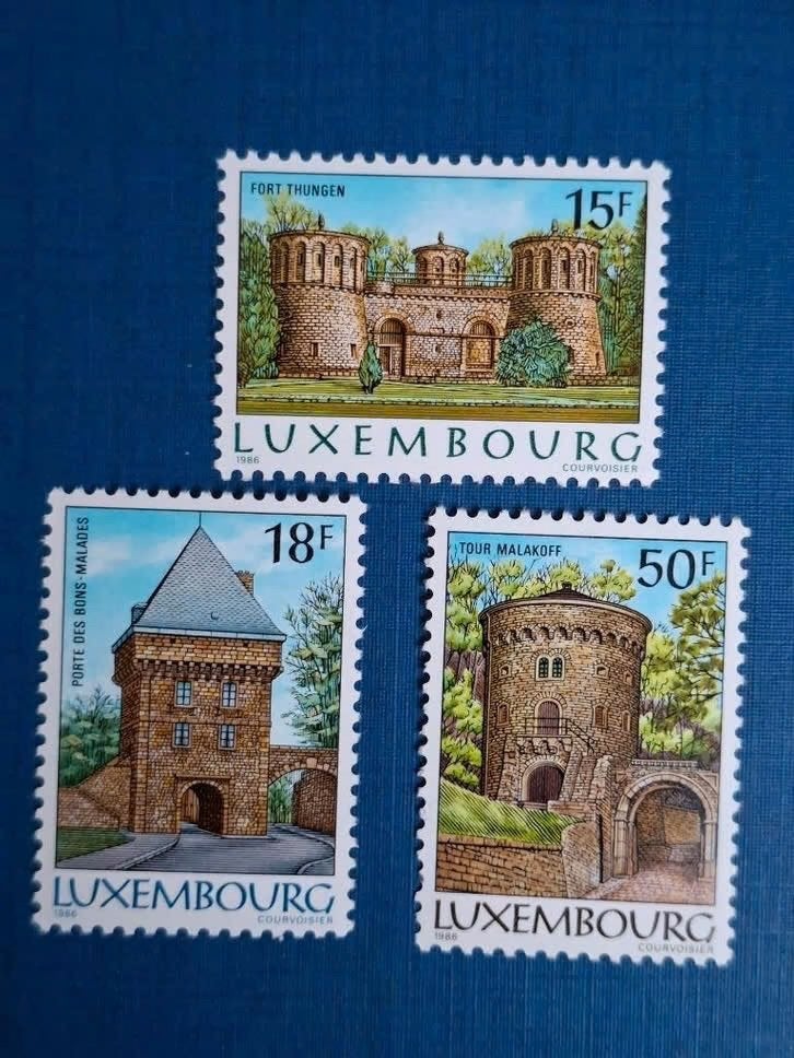 Postzegel Luxemburg 1986 PF Serie Forten 02-06, Ophalen of Verzenden, Luxemburg, Postfris