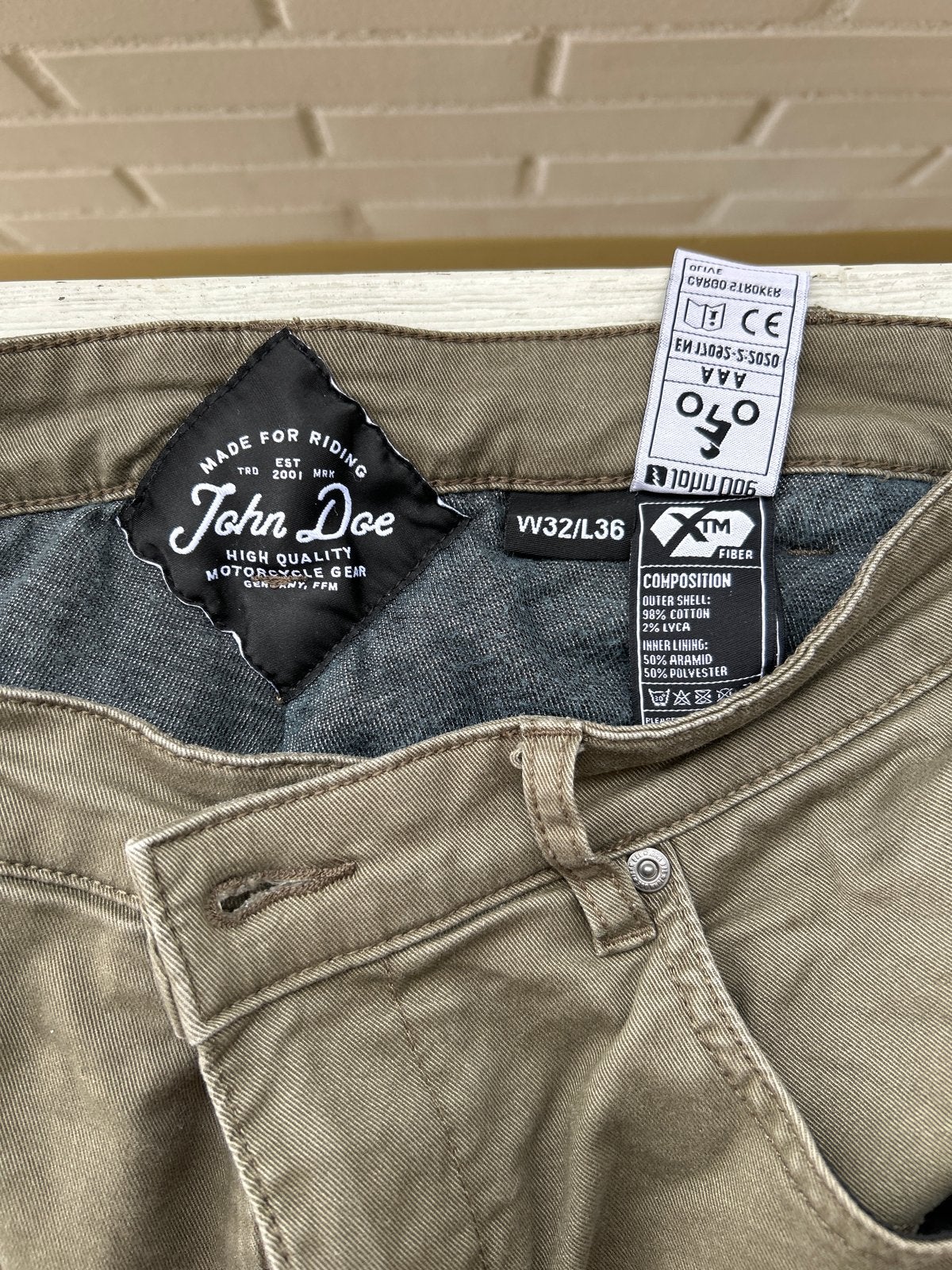 John Doe Motorbroek W32/L36 - Hoge kwaliteit motorjeans, Motoren, Kleding | Motorkleding, Ophalen, Tweedehands, Heren, Broek | textiel