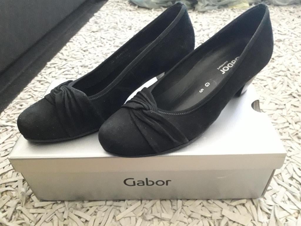 GABOR pump met hak, suede zwart NIEUW in doos, Pumps, Zwart, Nieuw, Ophalen of Verzenden