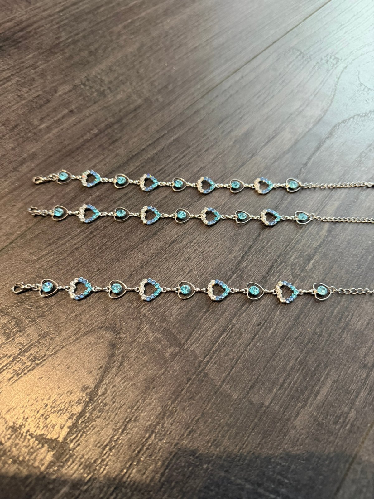 Partij 3 stuks armbanden blauw 36/6, Ophalen of Verzenden, Nieuw, Blauw