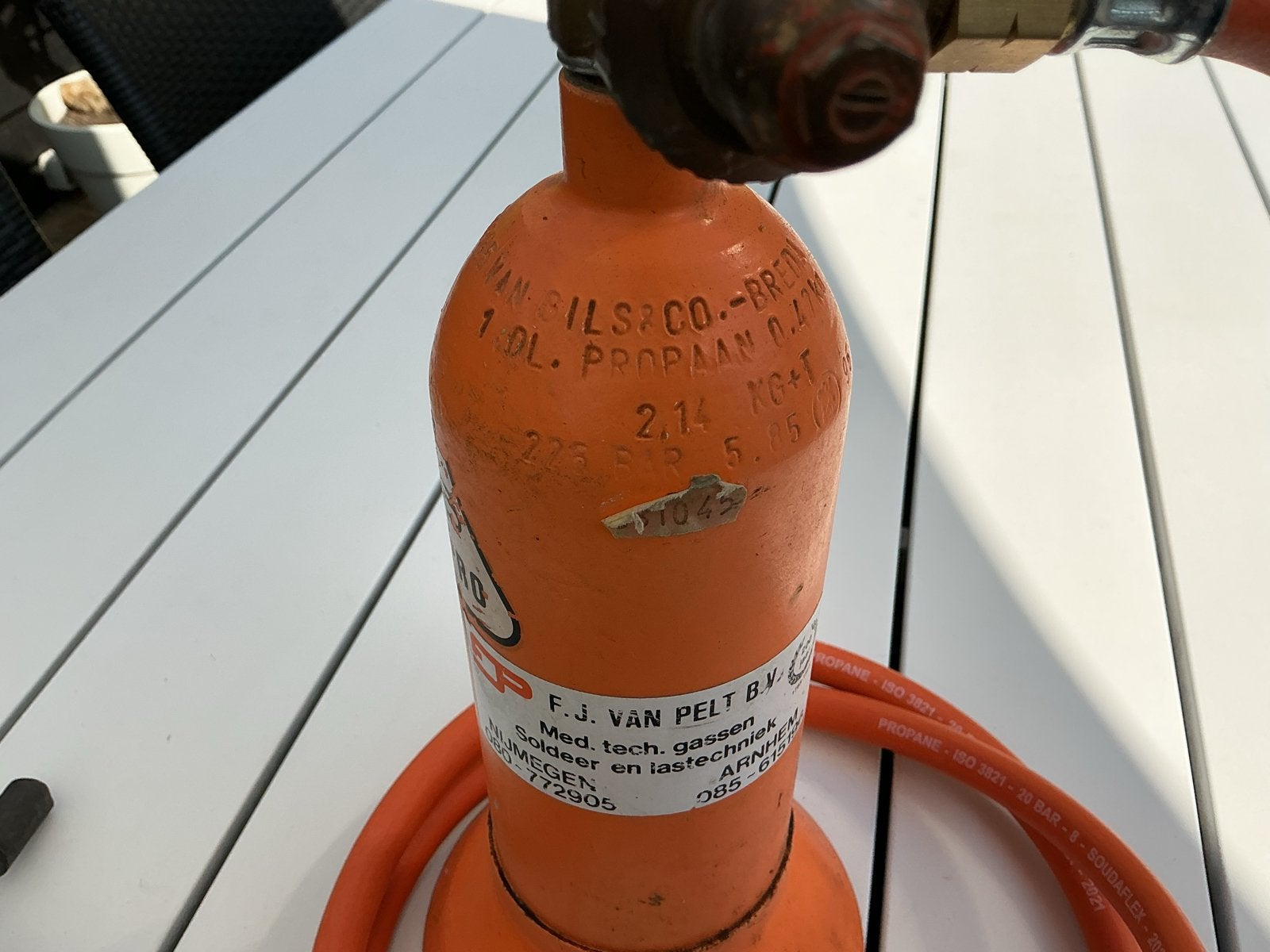 Propaanbrander met fles en slang, Ophalen, Gebruikt, Minder dan 150 ampère, Overige typen