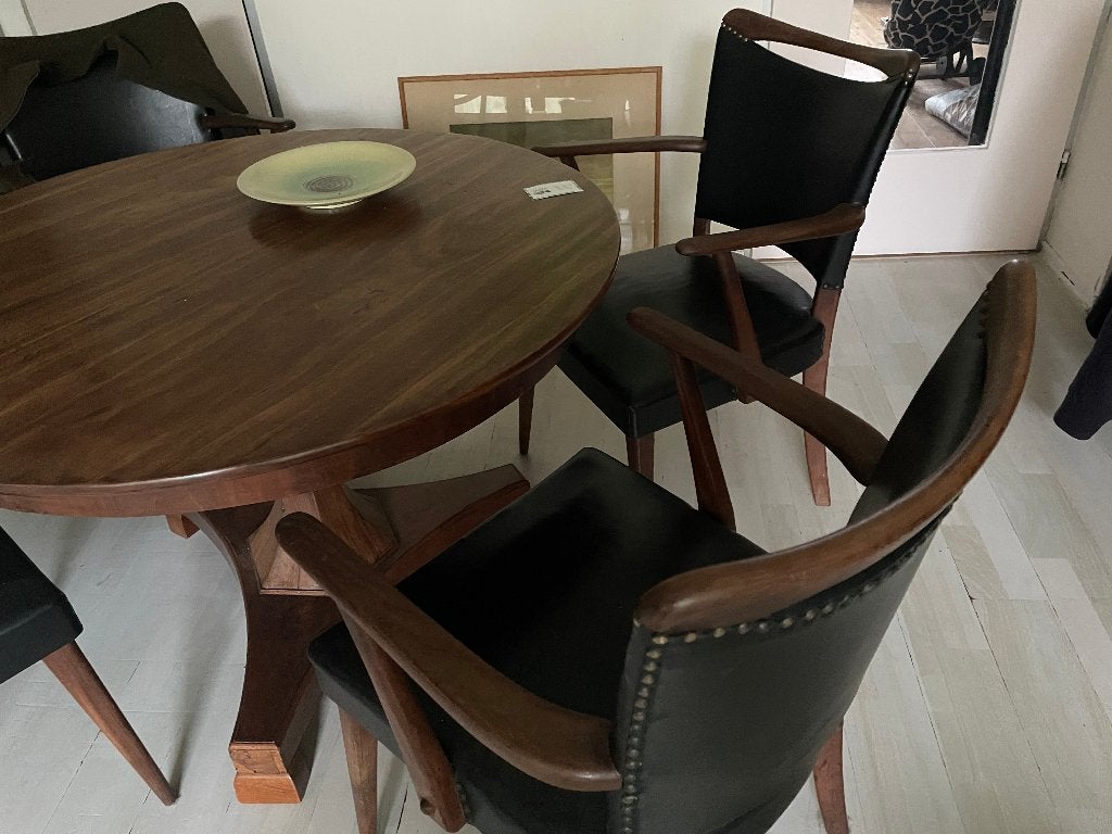 4 Design stoelen met armleuning jaren 60, Huis en Inrichting, Stoelen, Ophalen, Gebruikt, Vier, Overige materialen