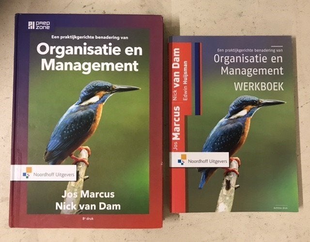 Organisatie en management leerboek + werkboek, Boeken, Ophalen of Verzenden, Beta, Zo goed als nieuw, HBO