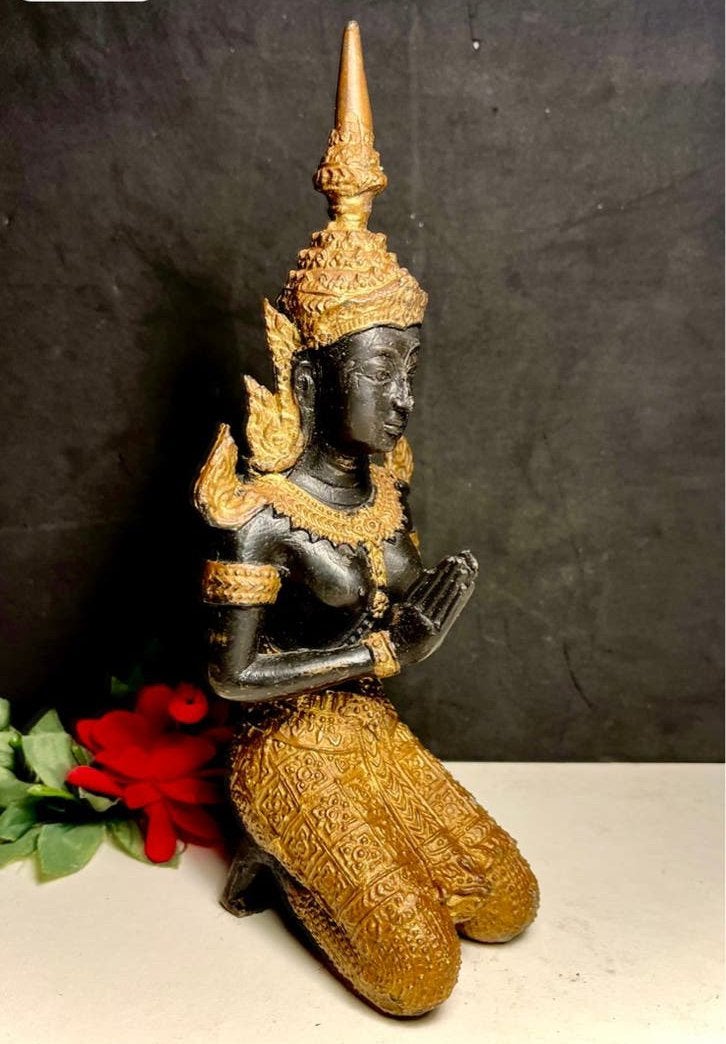 Vintage verguld bronzen beeld - 20 cm - Prachtige staat, Verzenden, Metaal
