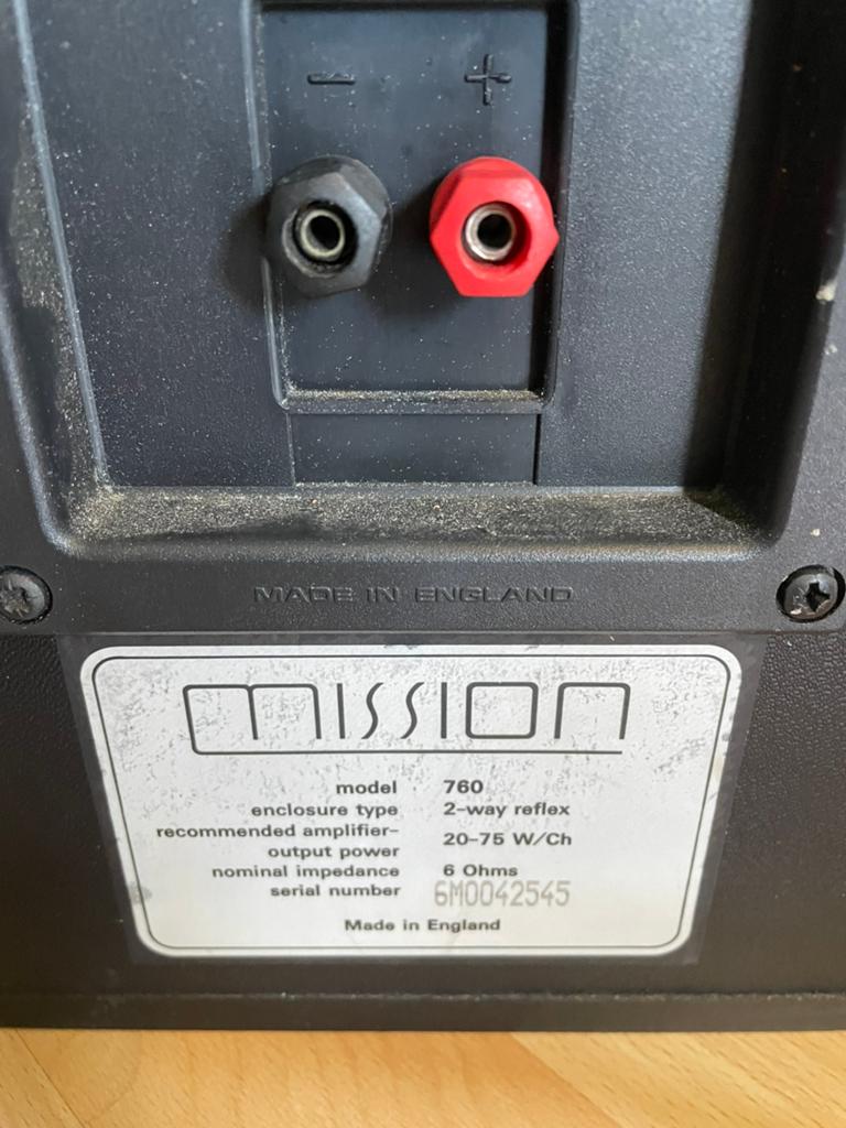 Mission 760, Audio, Tv en Foto, Luidsprekers, Gebruikt, 60 tot 120 watt, Front, Rear of Stereo speakers, Ophalen