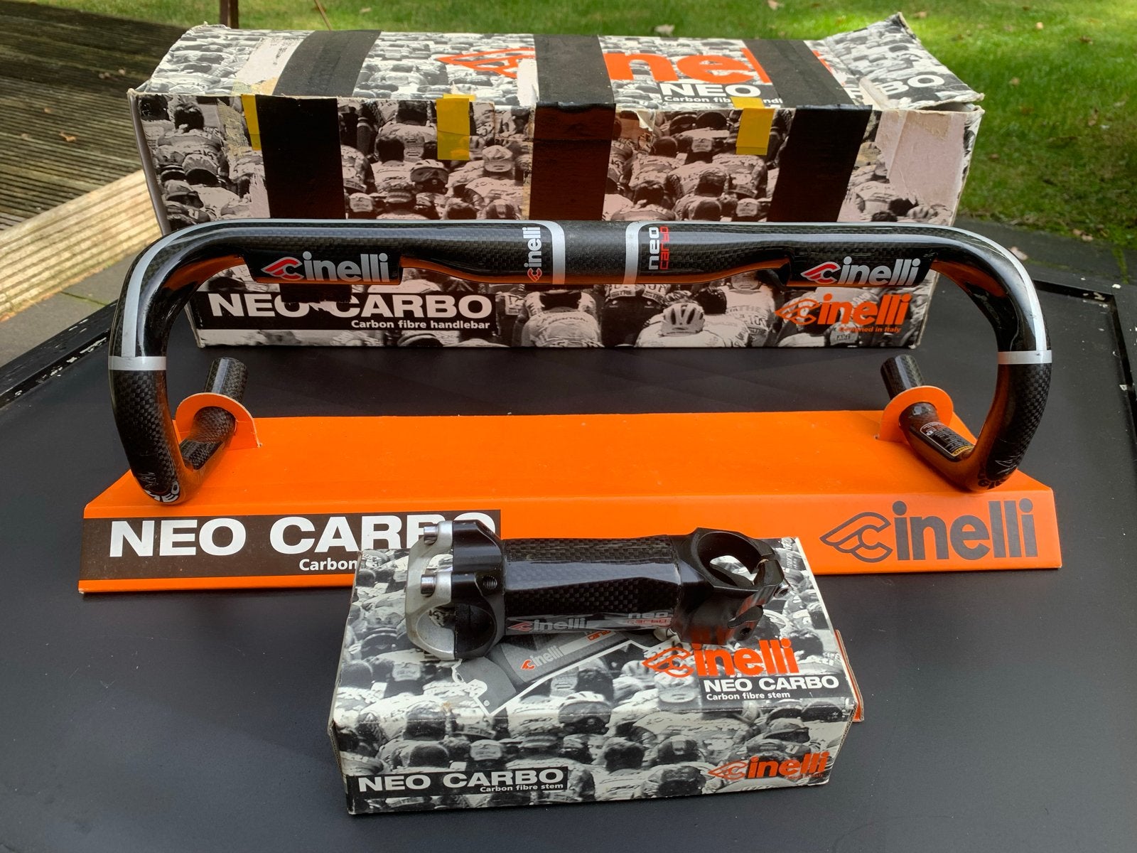 Carbon Stuurpen en Stuur Set - 44cm Stuur, 11cm Stuurpen, Fietsen en Brommers, Stuur, Ophalen of Verzenden, Zo goed als nieuw