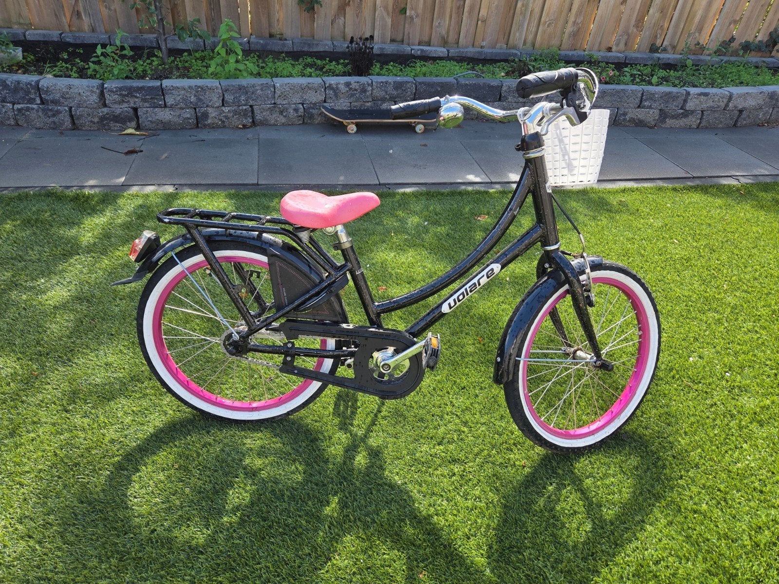 Stoere Volare kinderfiets 20 inch - Zwart/Roze, Fietsen en Brommers, Fietsen | Kinderfietsjes, Ophalen, Terugtraprem, Volare, 16 tot 20 inch