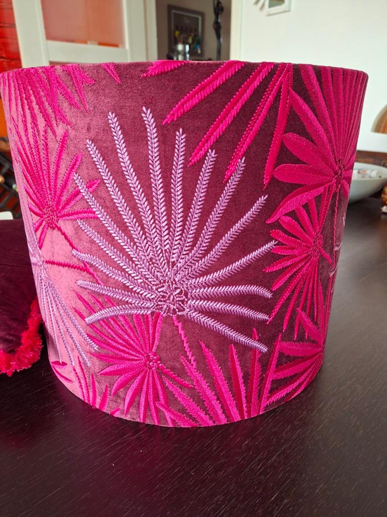 Colmore Lampenkap met sierkussen - Nieuw, geborduurd, Overige kleuren, 25 tot 50 cm, Rond, Nieuw