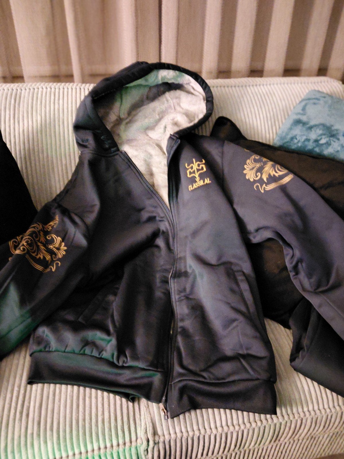 Zwart trainingspak met gouden details - Maat 3xl, Ophalen of Verzenden, Nieuw, Blauw