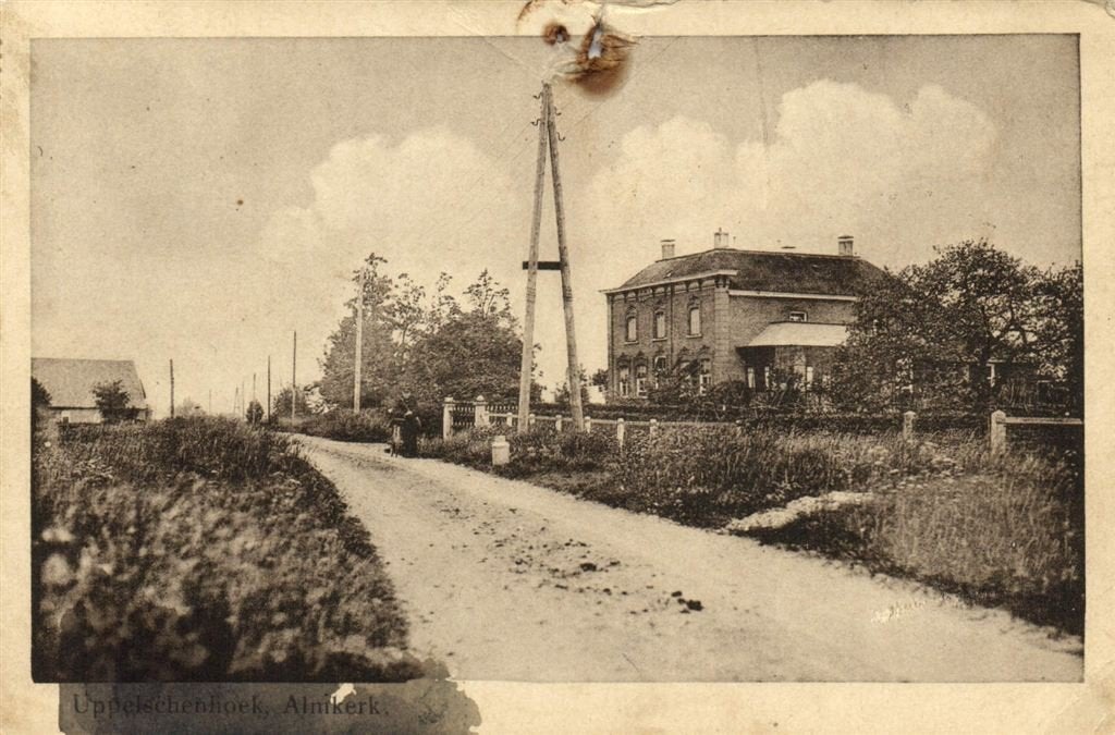 Uppelschenhoek, Almkerk. - B-keus - 1928 gelopen, Verzamelen, Ophalen of Verzenden, 1920 tot 1940, Gelopen, Noord-Brabant
