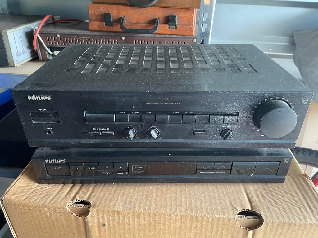 Philips FA630 versterker en FT650 tuner, Gebruikt, Ophalen, Overige merken, Minder dan 60 watt