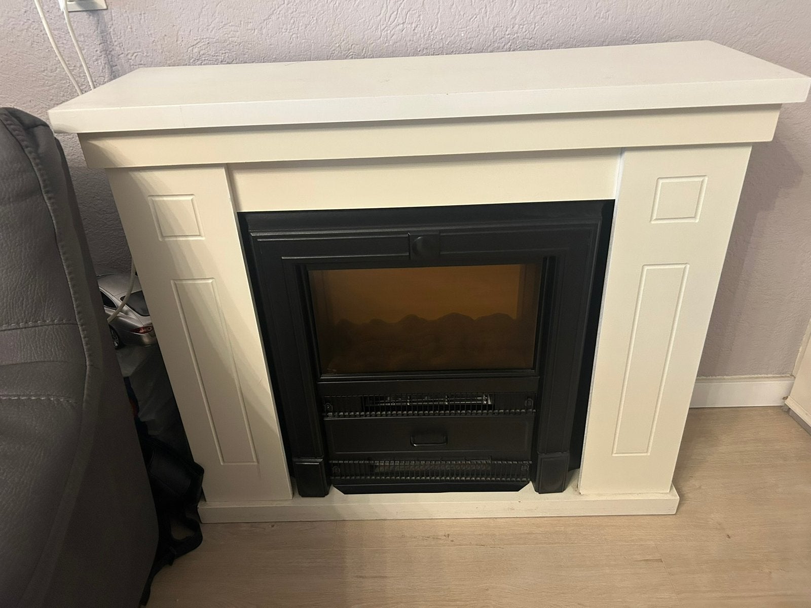 Electriche  sfeerhaard met ombouw, Huis en Inrichting, Ophalen, Zo goed als nieuw, Vrijstaande haard, Elektrische haard