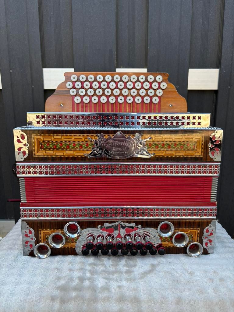 Melodija Steirische Harmonika, Gebruikt, Overige formaten, Met koffer, Knopaccordeon
