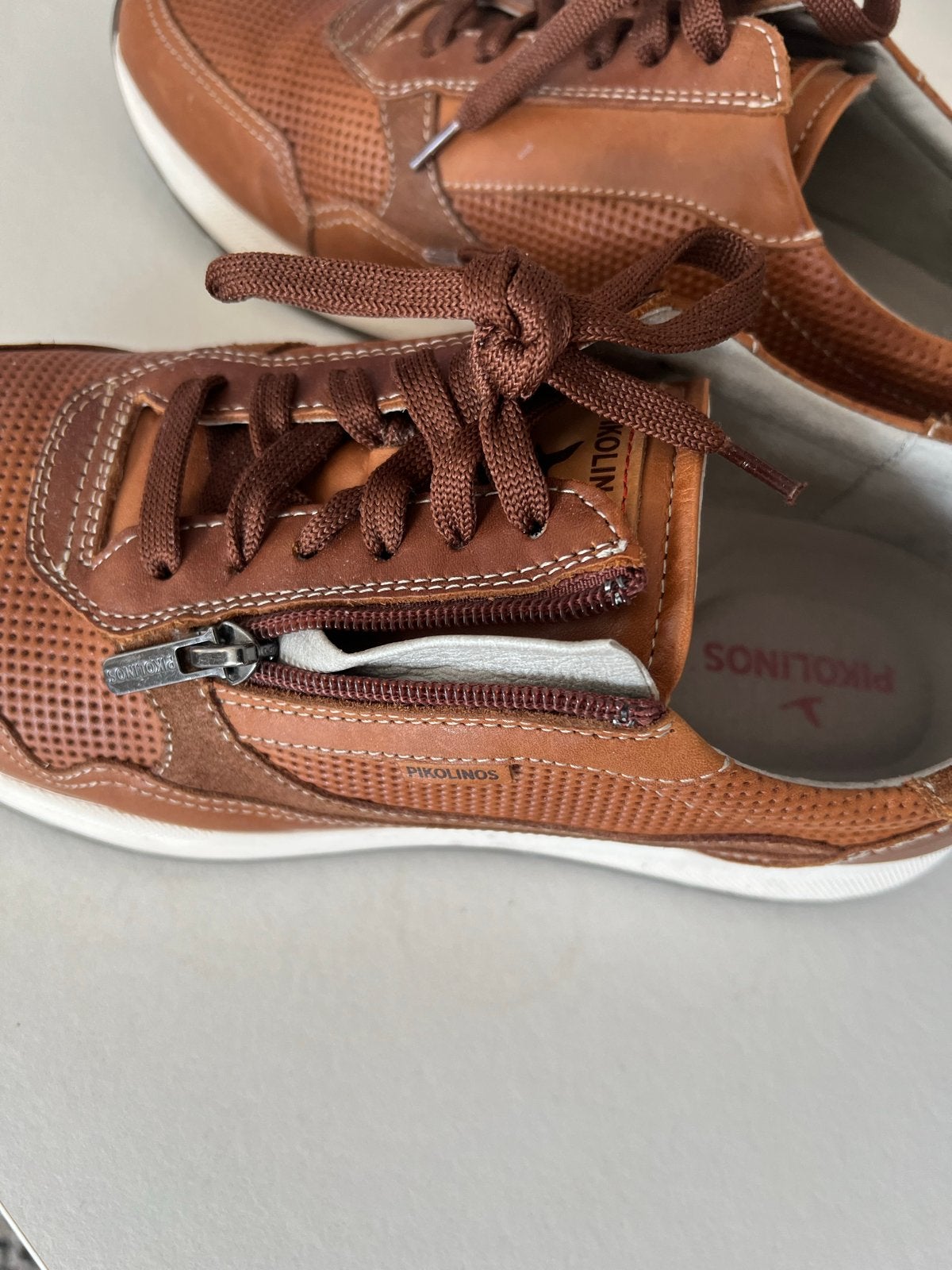 Pikolinos Heren Sneakers - Bruin Leer, Maat 42, Kleding | Heren, Ophalen, Bruin, Sneakers of Gympen, Zo goed als nieuw