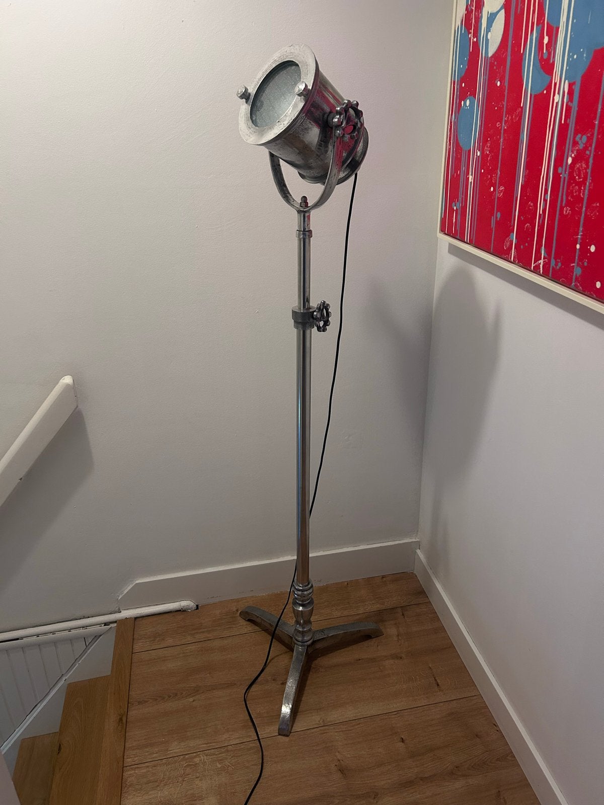 Industriële Vloerlamp, Ophalen, Gebruikt, E27 (groot), Metaal