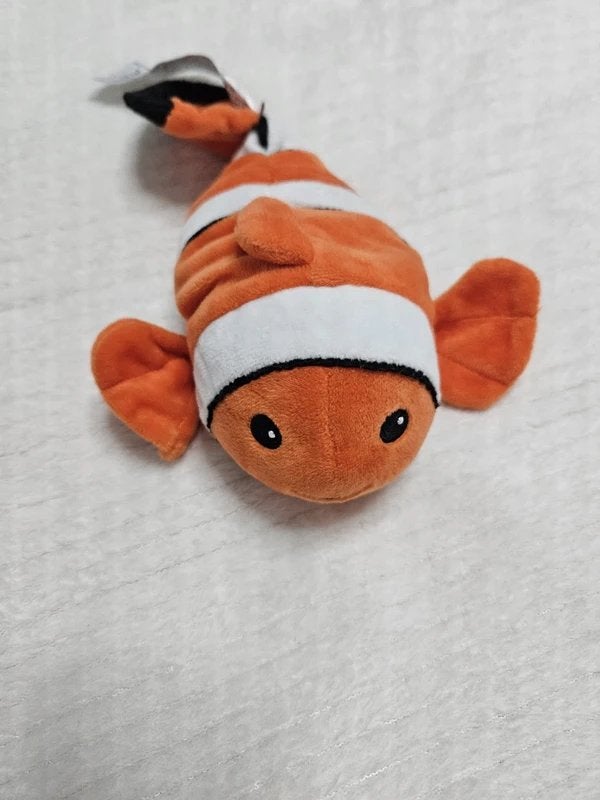 Zachte pluche clownvis knuffel – oranje en wit, Oranje, Overige merken, Overige karakters, Overige typen