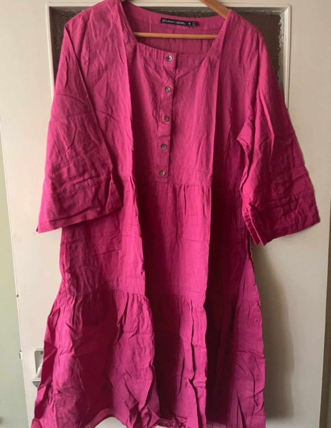 Gudrun Sjoden jurk fuchsia maat M l zomer, Verzenden, Zo goed als nieuw, Maat 38/40 (M), Roze