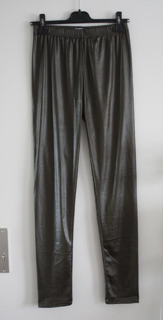 gron bruine glimmende  legging maat L, Ophalen of Verzenden, Gedragen, Bruin, Legging
