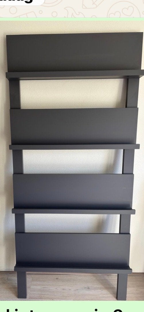 Boeken/tijdschriftenrek VT-wonen donkergrijs, Ophalen, Met plank(en), Gebruikt, 50 tot 100 cm