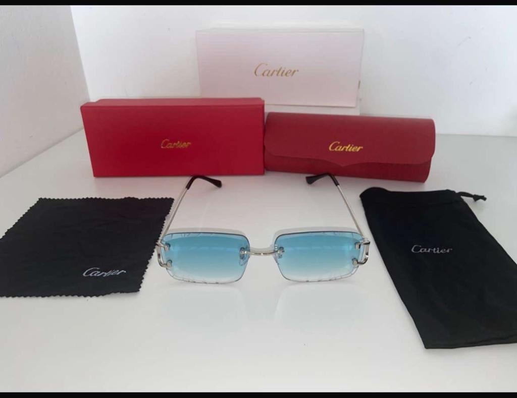 Cartier Zonnebril - Blauw getinte glazen, Overige merken, Zonnebril, Blauw, Ophalen of Verzenden