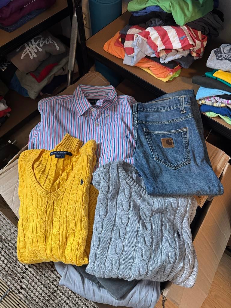 Mystery Boxen: Ralph Lauren, Carhartt, Tommy Hilfiger, Nike, Kleding | Heren, Overige Herenkleding, Verzenden, Gedragen