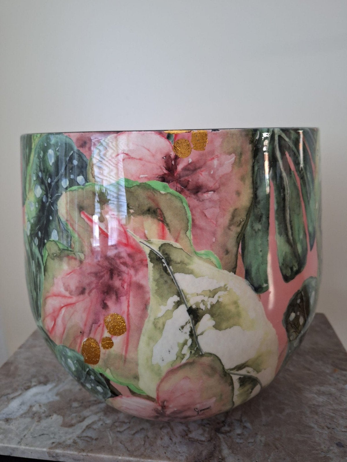 Bloempot (binnen), Rond, Binnen, Zo goed als nieuw, Minder dan 40 cm