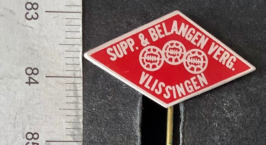 speld, Vlissingen, voetbal, supp.& belangen verg. (AW, Ophalen of Verzenden, Gebruikt, Overige onderwerpen, Speldje of Pin