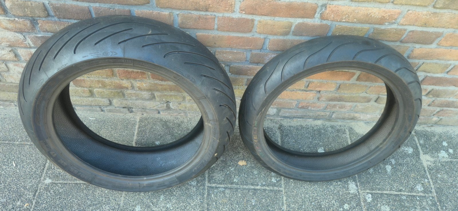 Motorbanden 190/55/17 en 120/70/17, Motoren, Ophalen, Gebruikt