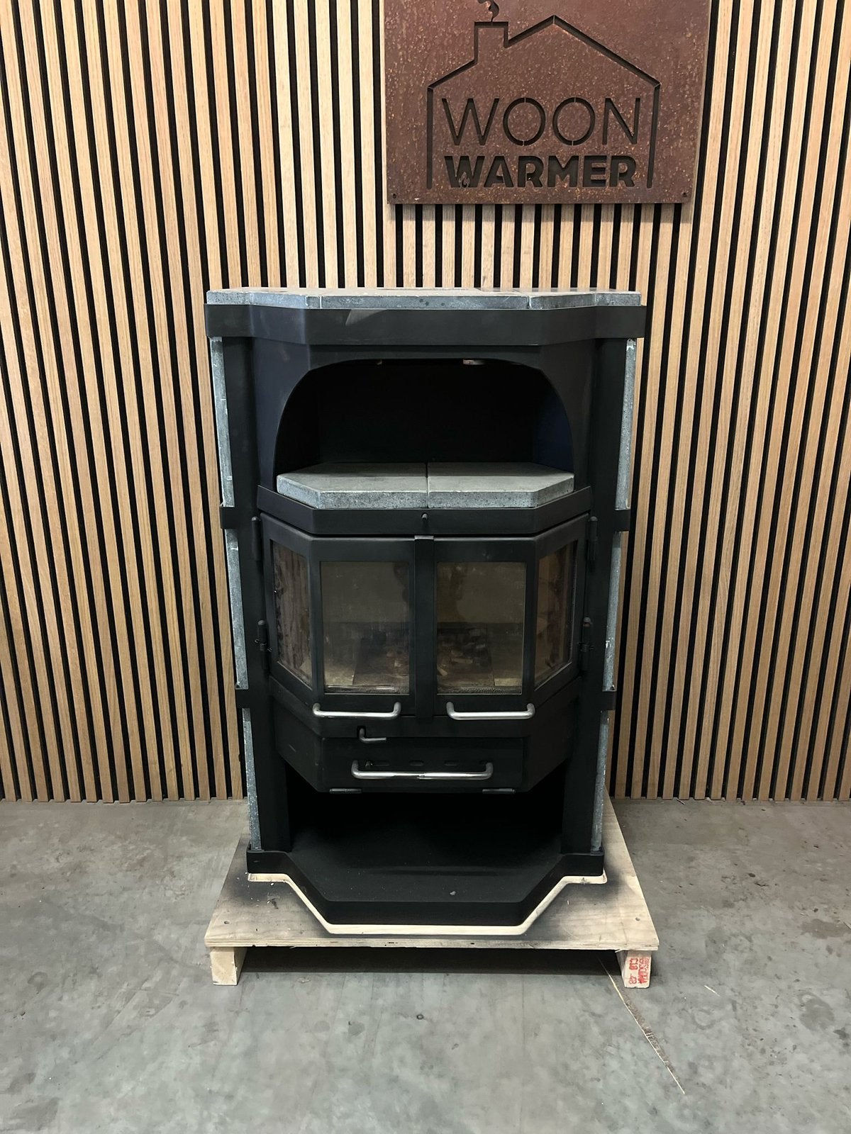 25093 Speksteenkachel Bk 8kw, Ophalen, Info@woonwarmer.nl, Gebruikt, Houtkachel